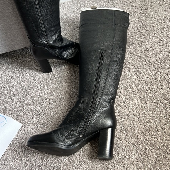 NINE west boots 8.5 knee high leather black - Picture 2 of 3